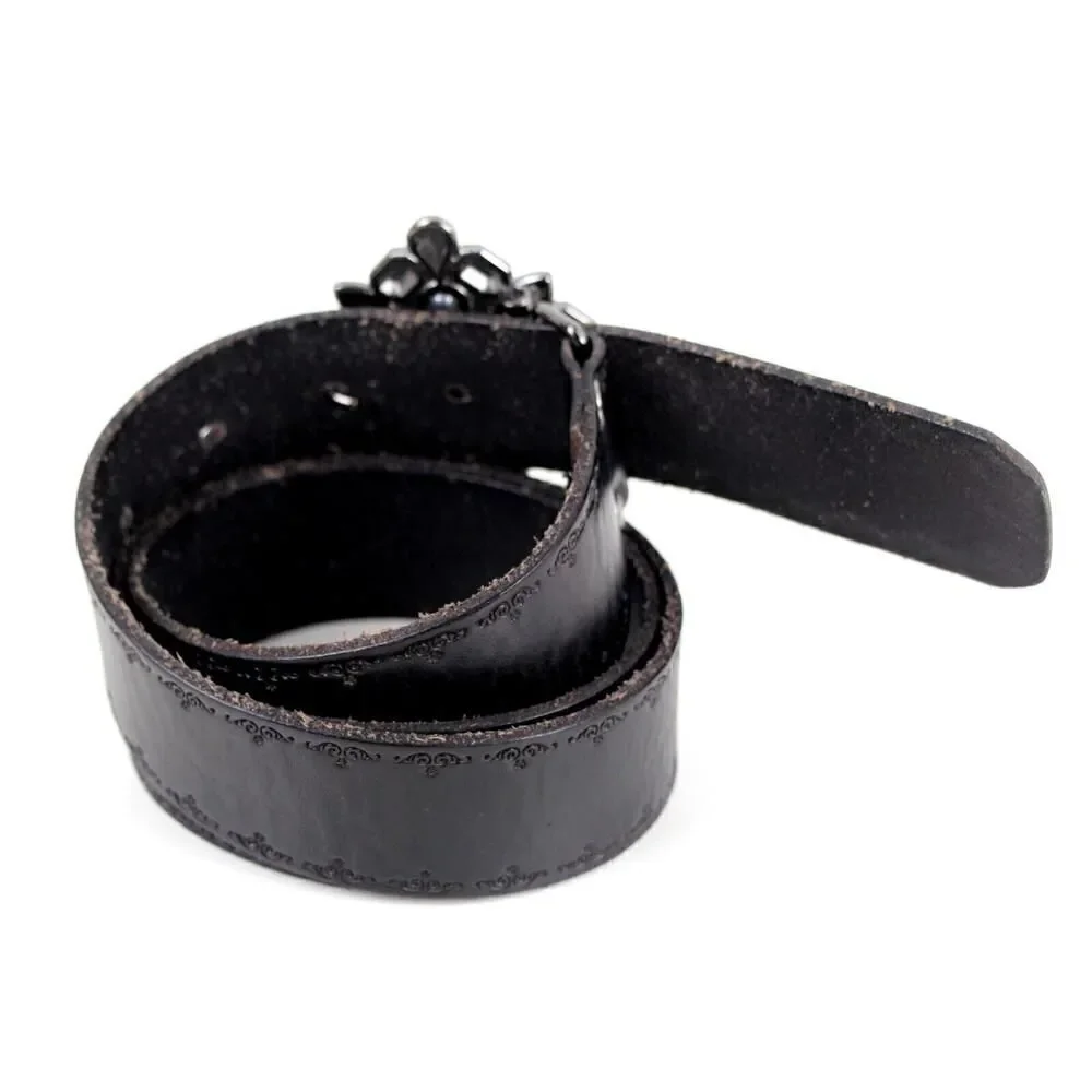 Fossil BLACK GENUINE LEATHER 1 3/8